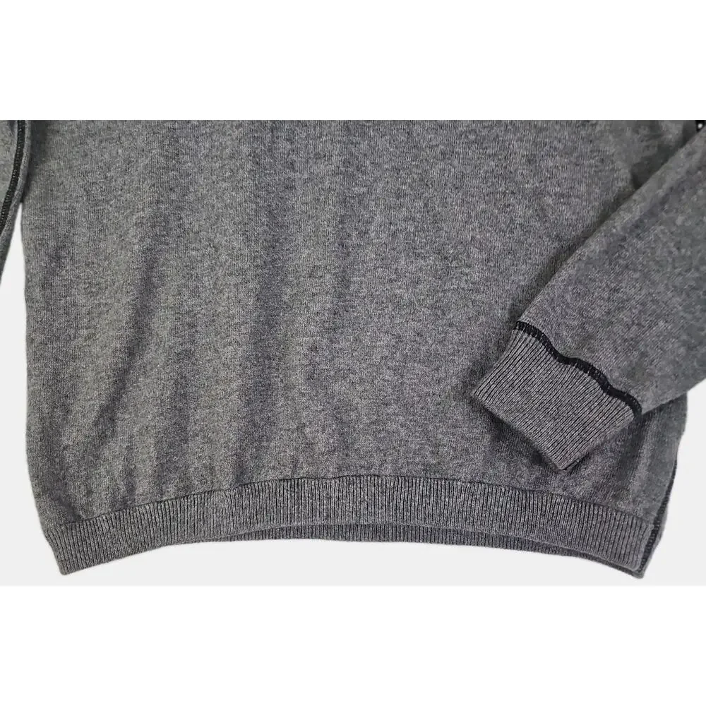 Banana Republic Cotton Cashmere ~Men's Size S~ Dark Gray V-Neck Sweater Pullover